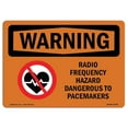 thumbnail image 1 of SignMission OS-WS-A-1824-L-12785 18 x 24 in. OSHA Warning Sign - Radio Frequency Hazard Dangerous Pacemaker, 1 of 1