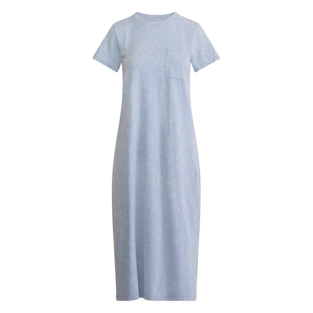 Time and Tru Women's Midi T-Shirt Dress with Short Sleeves, Sizes XS-XXXL - Walmart Business Supplies Time and Tru Women's Midi T-Shirt Dress with Short Sleeves, Sizes XS-XXXL - Walmart Business Supplies