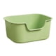 thumbnail image 3 of Caja de arena para gatos, inodoro, contenedor de arena para gatos, arenero para gatos de lados altos y duradero. Verde, 3 of 9