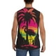 thumbnail image 4 of Balery Flamingo And Palm Trees At Sunset Camisetas sin mangas para hombre, absorbe la humedad y protege contra el mal olor.-3X-Large, 4 of 7