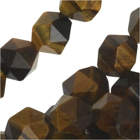 - Dakota Stones Gemstone Beads, Tiger Eye, Star Cut Faceted Round 8mm, 15.5 Inch Strand