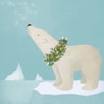 thumbnail image 2 of Fowler, Ryan 12x12 White Modern Wood Framed Museum Art Print Titled - Holiday Polar Bear, 2 of 4