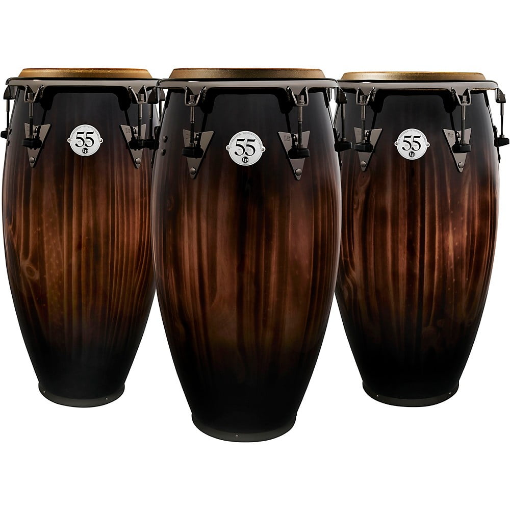 Latin Percussion Matador Wood Conga Set With Bongos Inch Red Carved