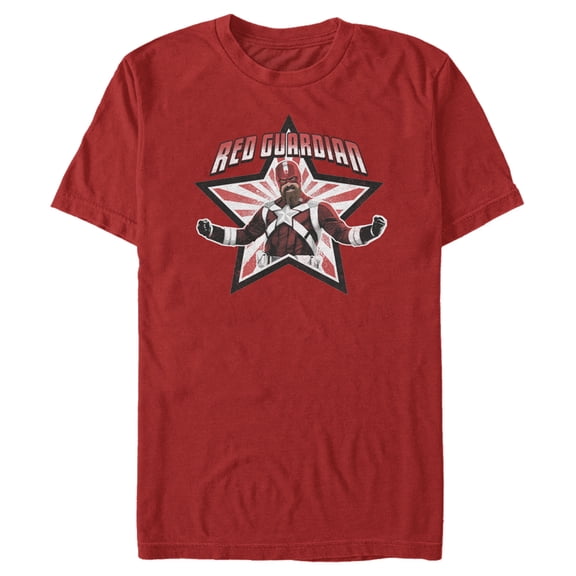 Men's Marvel Black Widow Guardian Star Graphic Tee Red Small