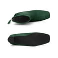 thumbnail image 4 of BLISSFUL STEP Women's Ankle Boots Faux Leather Square Toe Block Heel Zip Up Booties Dark Green 7, 4 of 7
