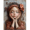 thumbnail image 1 of Qisvanset Framed Canvas Wall Art 12x16 Inch Vintage Psalm Girl Baptism Bible Verse Wall Art, 1 of 5