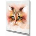 thumbnail image 2 of Aquarelle Chat Brun Attrayant - Impression d'Art sur Toile d'Animaux, 2 of 3