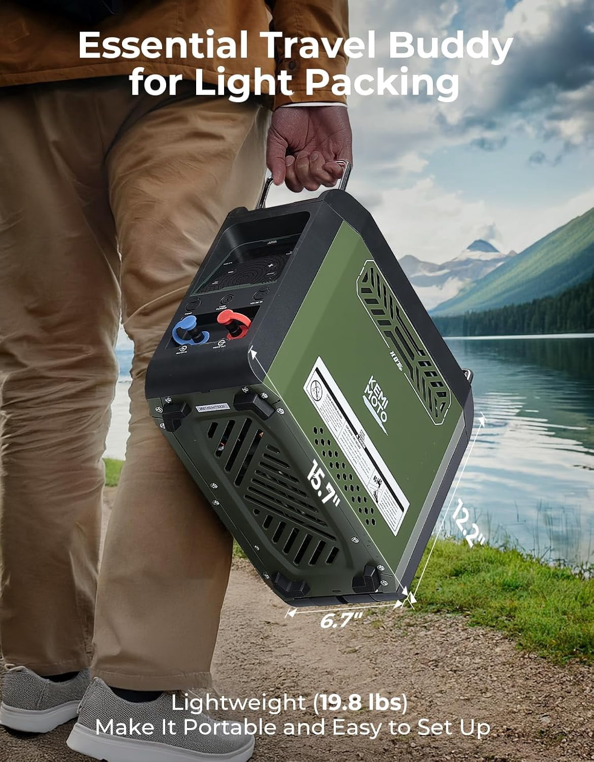 Portable Water Heater Constant Temperature Propane Water Heater Instant Hot 4000mAh Battery for Outdoor Camping Hunting Cleaning