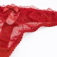 thumbnail image 3 of Lingerie Transparente en Maille pour Femmes Soutien-Gorge Brodé et String et Bas, 3 of 5