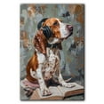 thumbnail image 3 of American English Coonhound Decor Poster Unframe, American English Coonhound Dog Canvas Wall Art, Dog Reading Book Canvas Print Painting Poster Wall Decor Dog Lovers Gifts, 3 of 6