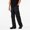 Black*, variant on Men's Pants Solid Color Side Insert Pockets Dual Zipper Flap Cargo Pockets Side Drawstring Straight Full Length Casual Trousers Army Green