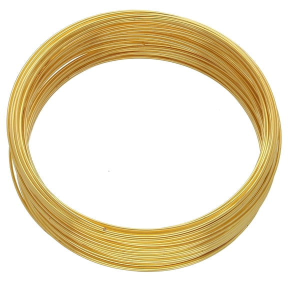 The Beadsmith Plated Memory Wire - 2.25” Diameter - 1-Ounce Bulk 70 coils - Gold Color - Stainless Steel - Create Multi-Strand DIY Bracelet and Bangle Jewelry