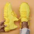 thumbnail image 5 of Pandaie Women's Fashion Walking Shoes Orthopedic Platform Slip on Sneakers Arch Support Gym Workout Athletic Work Casual Tennis Running Shoe Yellow Size 6.5, 5 of 9