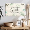thumbnail image 3 of Elephant Stock Home Sweet Home Foliage Wall Sign Wall Art - Horizontal Canvas Wall Art - Living Room Wall Decor - Wall Signs Canvas - Beige And Black Decor By Susan Jill - 24" x 16", 3 of 8