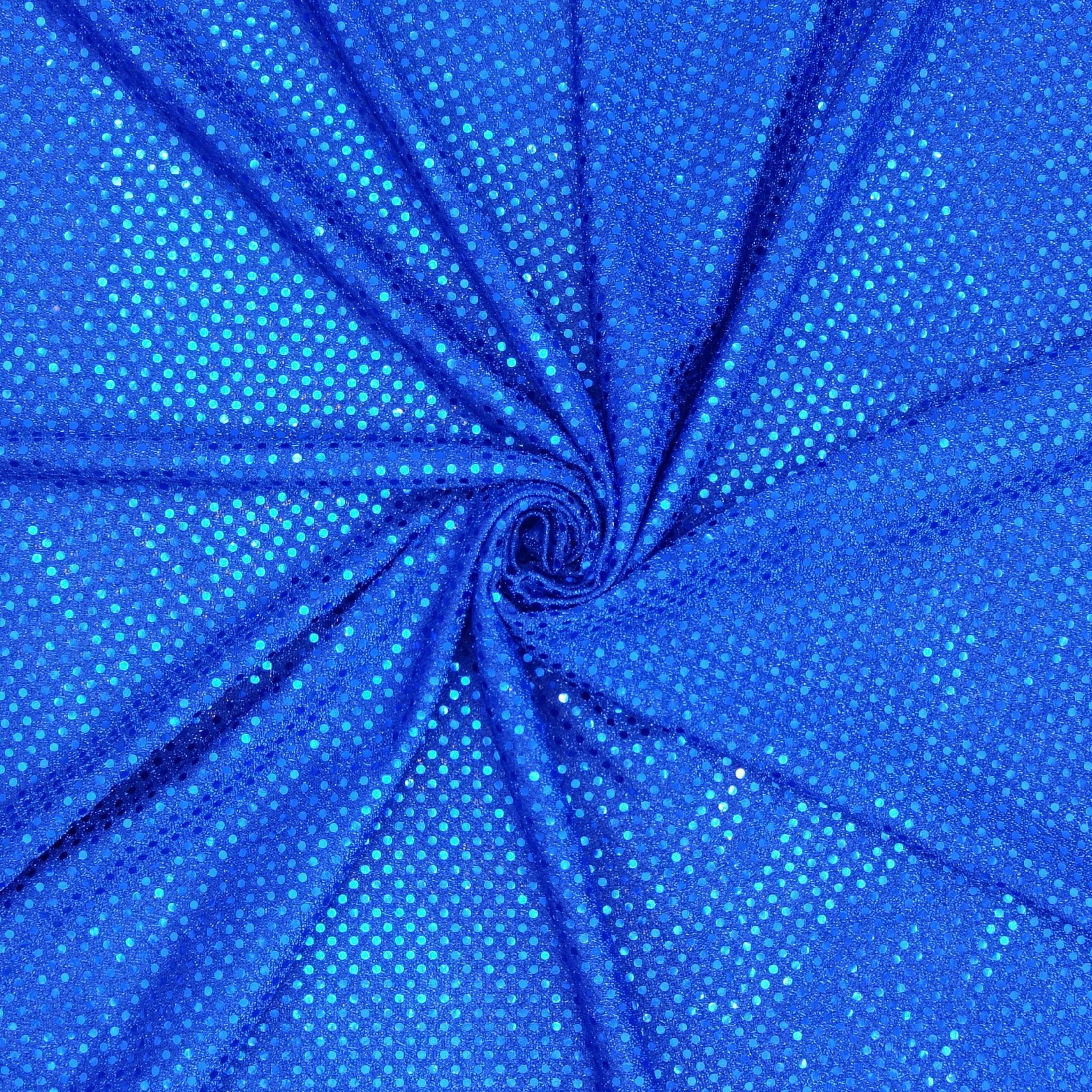 Hello Hobby Small Sequin Precut Sewing & Craft Fabric, Cobalt, 38 in x 72 in, 2 Yards