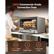 KFFKFF Commercial Countertop Convection Oven, 4.24 cu.ft Capacity for Full-Size Pans, Electric Oven with 4 Racks, 360° Air Circulation, Ideal for Bakeries, Restaurants, and Pizza Shops