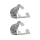 thumbnail image 4 of 2 protectores de punta para zapatos, tapa para puntas de zapatos, suministros duraderos de color sólido. Plata, 4 of 9