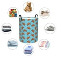 thumbnail image 4 of Rateoe Turtle Pattern Round Laundry Hamper Basket, Tall Hamper Basket for Blanket Storage, Nursery Clothes Hamper for Laundry in Bedroom and College Dorm-Small, 4 of 6