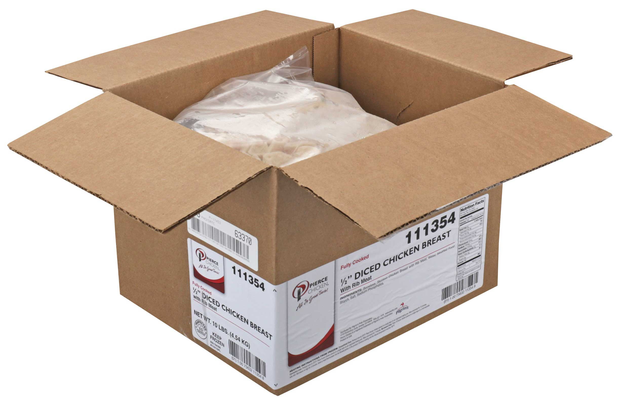 Pierce Chicken Diced Chicken Breast Meat 5lbs (PACK OF 2)