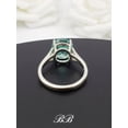 thumbnail image 4 of 10mm Paraiba Tourmaline Colored Crushed Ice Round Cut Cubic Zirconia 5A Quality, Sterling Silver, 4 of 5