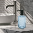 thumbnail image 6 of 1 Pc Simple Twill Lines Soap Pump Dispenser for Bathroom 450ml Clear Blue Black, 6 of 6