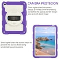 thumbnail image 6 of Allytech Shockproof Case for Apple iPad 10.9" 10th Generation, iPad 10 2022 Case, Rugged Shoulder Strap Rotating Stand Shoulder Strap Kids Friendly Bumper Heavy Duty Shockproof Case - Purple, 6 of 8