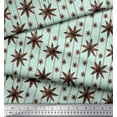 thumbnail image 2 of Soimoi Green Modal Satin Fabric Star Anise & Stripe Fabric Prints By Yard 42 Inch Wide, 2 of 3