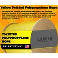 thumbnail image 4 of Twisted 3-Strand Yellow Polypropylene Utility Rope - 1/4" x 600 Feet - Lightweight & Heavy Duty for DIY Projects, Marine, Commercial Use, Barrier Rope, 4 of 6