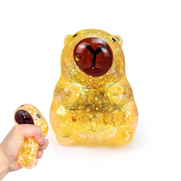 Balle Porc-Épic Scintillante Sensorielle de Marque Générique pour Soulager le Stress, Jouet Kawaii à Presser avec Détail Pailleté pour Enfants et Adultes, Matériau TPR, 2,95 Po, Couleurs Assorties