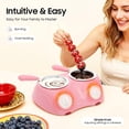 thumbnail image 6 of Chocolate Melting Pot, 110V 2 Pots Electric Chocolate Melting Warming Pot Candy Melts Pot Mini Fondue Fountain Pot Kit with 2 Gears Smart Temp Control for Home Kitchen Living Room Coffee Shops, 6 of 9
