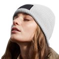 thumbnail image 2 of Beechfield Fashion Woven Patch Beanie, 2 of 2