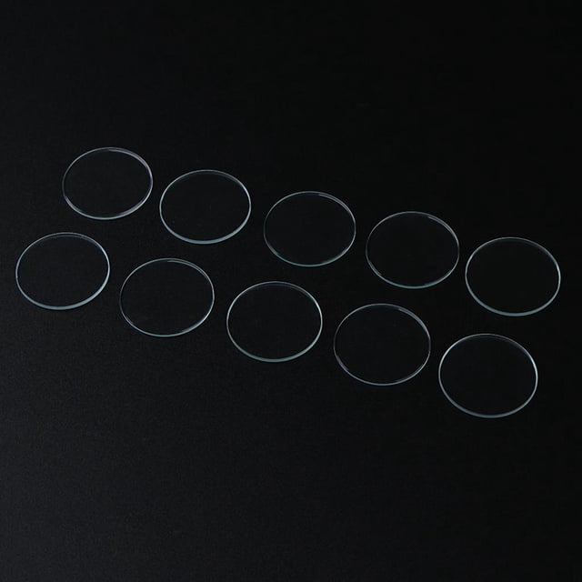 10 Piezas de Reloj de Plano Transparente de 1mm de Espesor, Pieza de Repuesto para Relojero , 20.5
