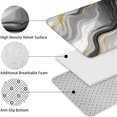 thumbnail image 5 of Gray White Marble Gold Wave Pattern Bathroom Rugs Sets 3 Piece,Toilet Cover Set,Absorbent Non Slip Bathroom Mats Sets with U-Shaped Contour Rug Toilet Rug Set, 5 of 5