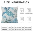 thumbnail image 5 of Creowell Nautical Coastal Pillow Covers  Turtle Coral Starfish Seashell Ocean Themed Decorative Cushion Cover Beach Throw Pillow Covers for Home Sofa Couch Outdoor Decor White, 5 of 5