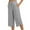 Gray*women workout capris, variant on Eryao Women's Capri Pants Wide Leg Athletic Yoga Capris with Pockets Lightweight Hiking Lounge Drawstring Pants Beige L