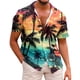 thumbnail image 1 of Shirt For Men Casual Fashion Summer Short Sleeve Buttons Printed T Shirt Top S, 1 of 5