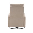 thumbnail image 6 of Upholstered Swivel Glider Chair for Nursery, Modern Glider Accent Chair Padded Seat with High Backrest Armchair Comfy Side Chair for Living Room Bedroom Offices, Beige, 6 of 8