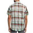 thumbnail image 4 of 5X Mens Shirts Big & Tall M-5X Plus Size Short Sleeve Tshirts Shirt with Pocket Button-Down Collared Casual Plaid Printed Going-Out Work Tees Tops, 4 of 5