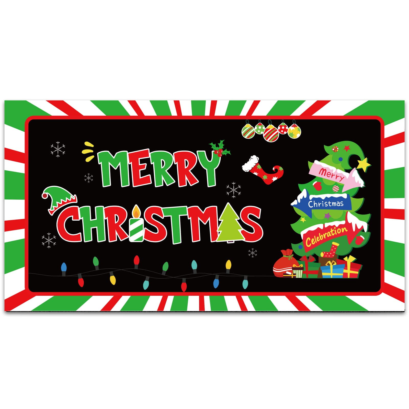 Merry Christmas Doormat Floor Christmas Tree Mat Christmas Indoor and