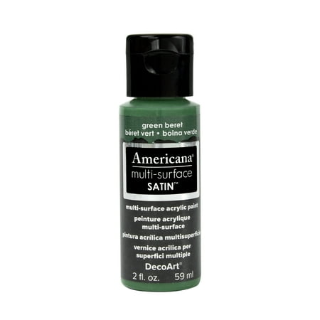UPC: 0766218065377 | DecoArt Americana Multi-Surface Acrylic Paint 2 oz. Green Beret