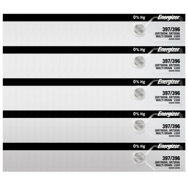 Energizer 397/396 SR726SW Silver Oxide Watch Battery (100 Pack)