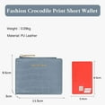 thumbnail image 3 of Personalized Name Customized Initials Wallet Ladies Minimalist Purse Women's PU Leather Wallet Bi-fold Change Pouch with 5 Card Slots Brown for Men Women, Gift for Mother's Day,Light blue, 3 of 7