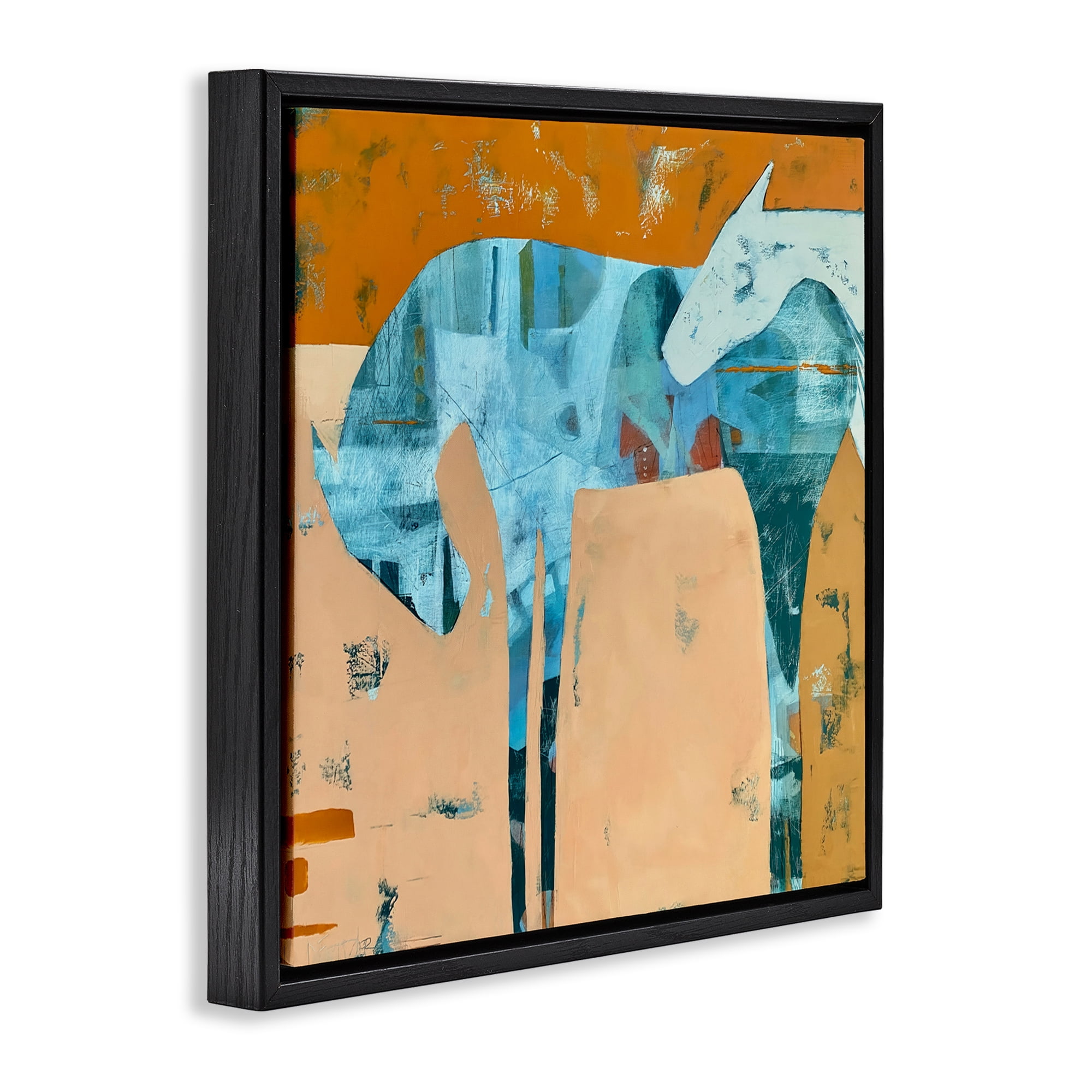Kindred Crush Horses Black Framed Floater Canvas Wall Art, design by Dianna Fritzler