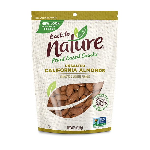 Back to Nature Nuts, NonGMO Unsalted & Unroasted California Almonds, 9