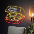 thumbnail image 3 of Handmadetneonsign Custom Kitten Nuggets Neon Sign, Cat Chicken Nuggets Led Sign, Fried Chicken Cat, 3 of 5