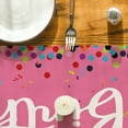 thumbnail image 4 of Sm:)e Happy Birthday Polka Dot Pink Table Runner 13x36 Inch, 4 of 7
