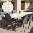 thumbnail image 4 of Picnic Table Cloth, 78"x35" Rectangle Vinyl Plaid Fitted Tablecloths Waterproof Flannel Backed Table Covers for Dining Camping Outdoor, Khaki/White, 4 of 6