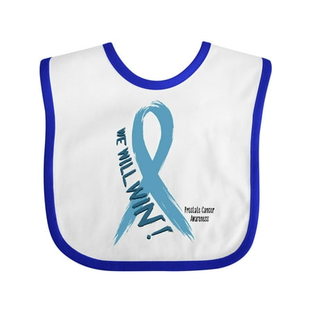 

Inktastic We Will Win Against Prostate Cancer Ribbon Gift Baby Boy or Baby Girl Bib