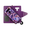 thumbnail image 2 of Purple Paisley Case for LG K51 / Q51 Magnetic Detachable Pu Leather Wallet Cover Flap Closure Snap-on Book Style Cases Card Holders Wrist Strap 2 in 1 Folio, 2 of 3