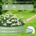 thumbnail image 6 of BPS Galvanized Metal Raised Garden Bed Kit, 2.5FT Round Outdoor Planter Boxes for Vegetables Flowers, Green, 6 of 8
